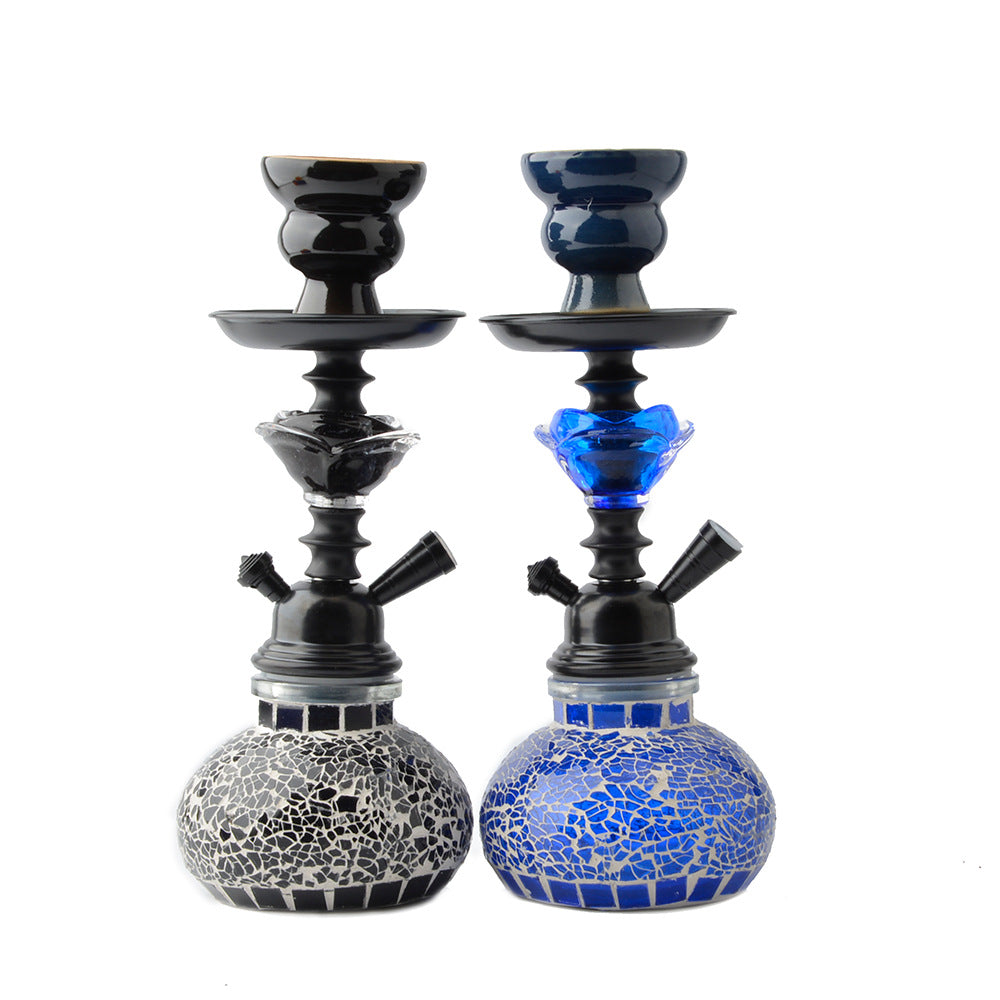 Hookah Pipe Small Size Portable ShiSha Pipe Set Glass Ball 26cm