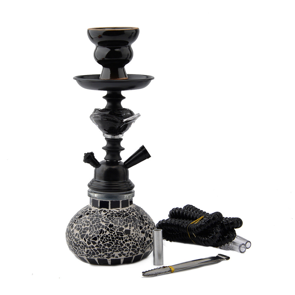 Hookah Pipe Small Size Portable ShiSha Pipe Set Glass Ball 26cm