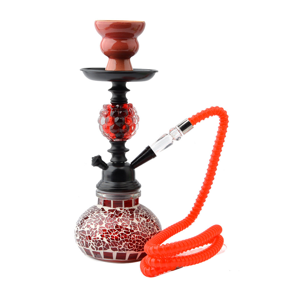 Hookah Pipe Small Size Portable ShiSha Pipe Set Glass Ball 26cm