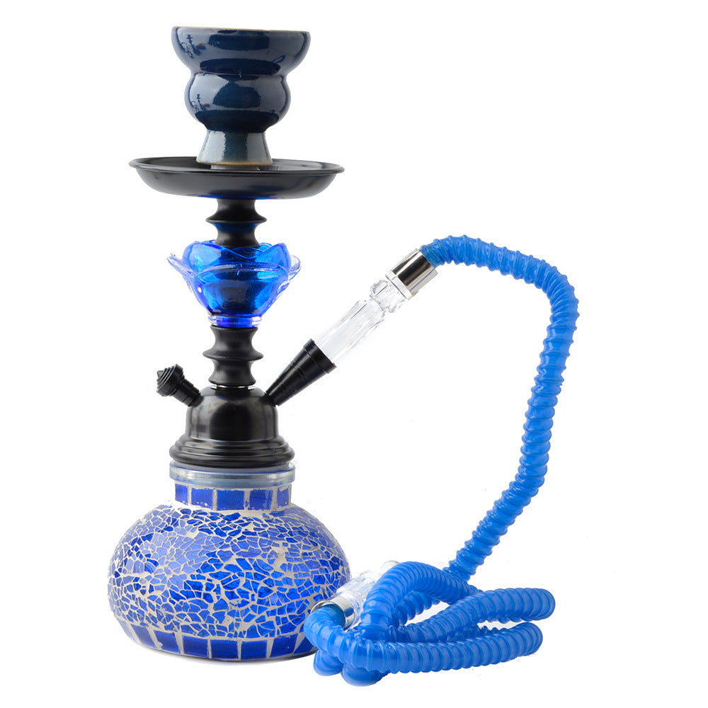 Hookah Pipe Small Size Portable ShiSha Pipe Set Glass Ball 26cm