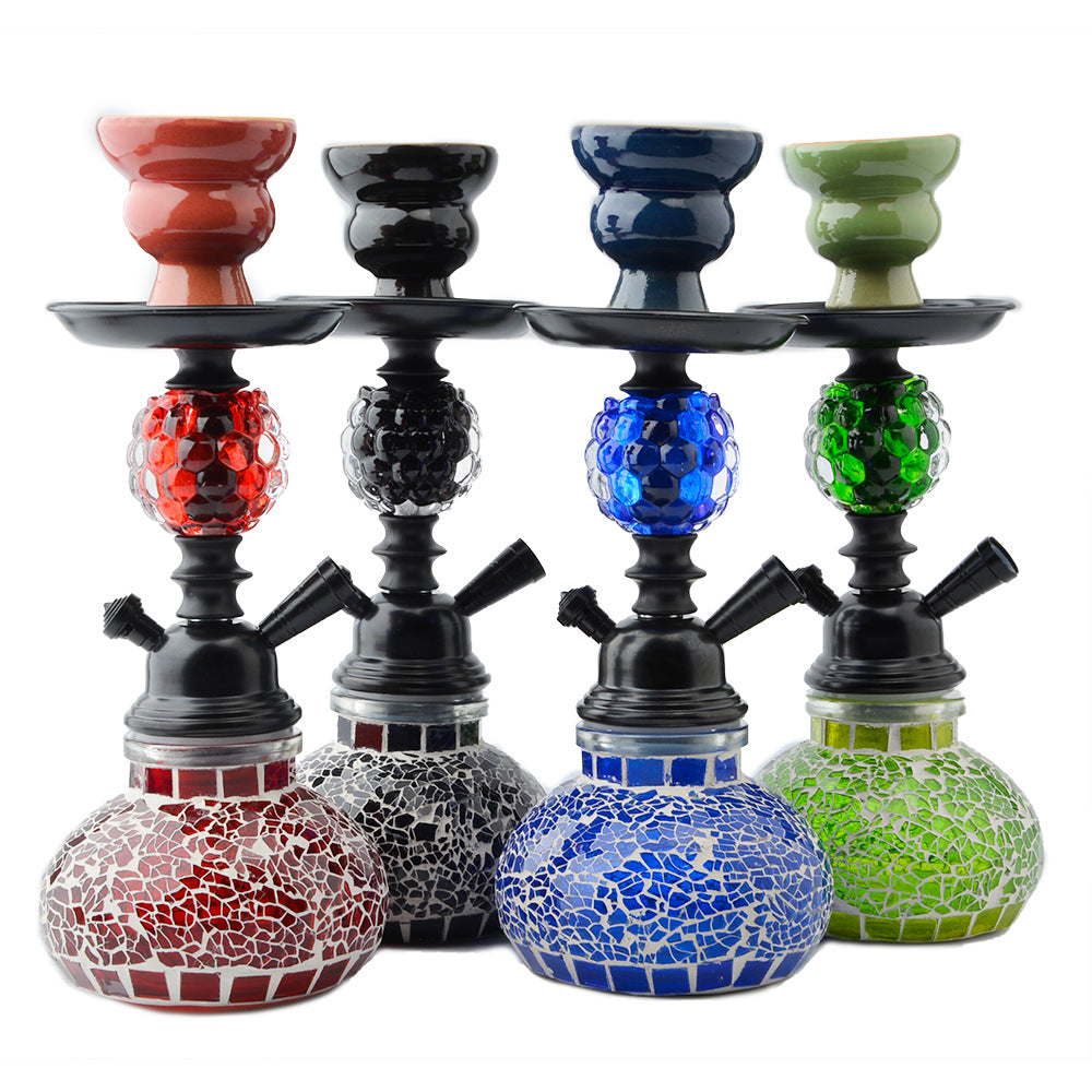 Hookah Pipe Small Size Portable ShiSha Pipe Set Glass Ball 26cm